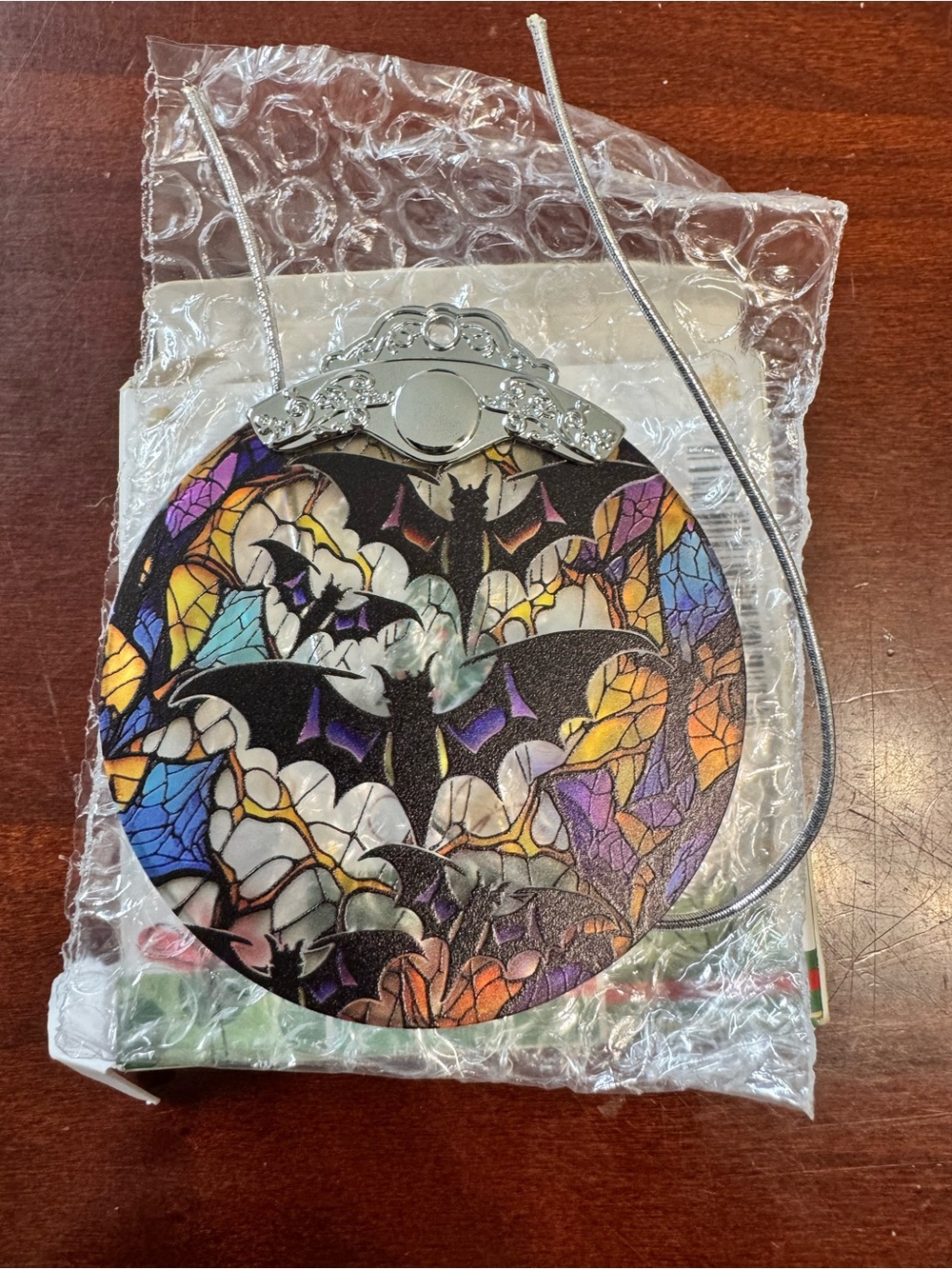 Round Bat Halloween Ornament